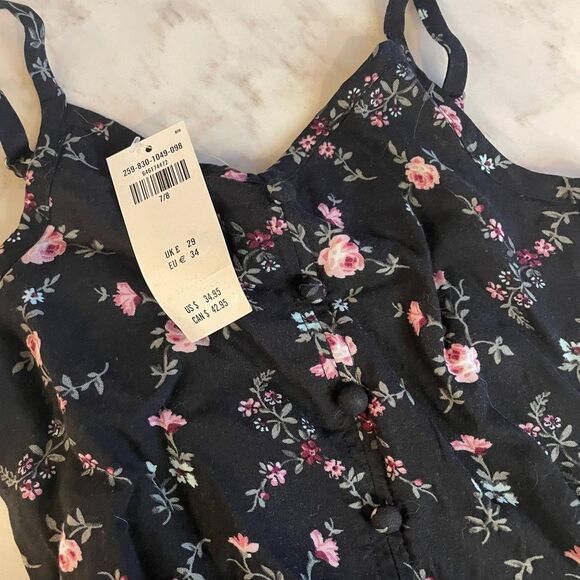 ABERCROMBIE & Fitch Black Floral Summer Dress 7/8 NWT - Picture 8 of 8